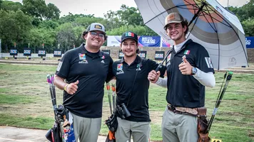 Sebastian Garcia, Elias Reyes Cravioto, Rodrigo Gonzalez celebrating at Copa Merengue.