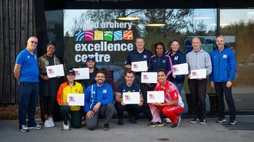 OS coach accelerator programme level 2 participants at World Archery Excellence Centre.
