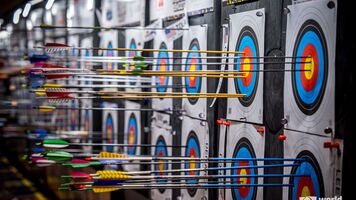 Arrows on targets at 2026 Vegas Shoot.