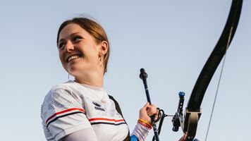 Mila Fremery Delestan at Winnipeg 2025 World Archery Youth Championships.