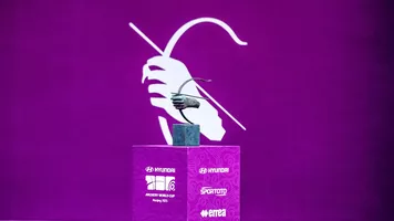 The Hyundai Archery World Cup trophy.