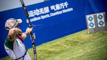 Barebow archery shooting at Chengdu 2025 World Games.