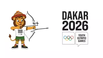 Archery pose for Dakar 2026 Youth Olympic Games.