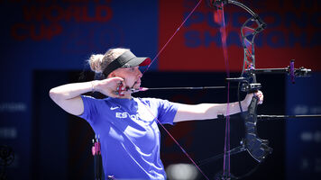 Lisell Jaatma won gold at Shanghai 2026 Hyundai Archery World Cup.
