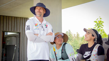 Marc Dellenbach leading Mexican team at training camp in World Archery Excellence Centre in Lausanne.