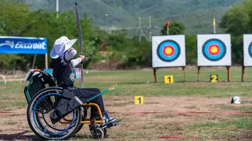 An athlete in action