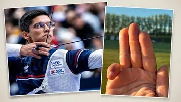 Thomas Chirault identifies hi string fingers as the physical sign that shows he is an archer.