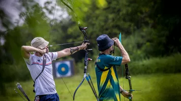 Barebow archers competing at Chengdu 2026 World Games.