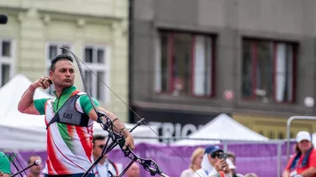 An athlete in action
