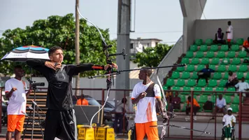 Ismail Ezzeldin aiming at the Abidjan 2025 African Championships.